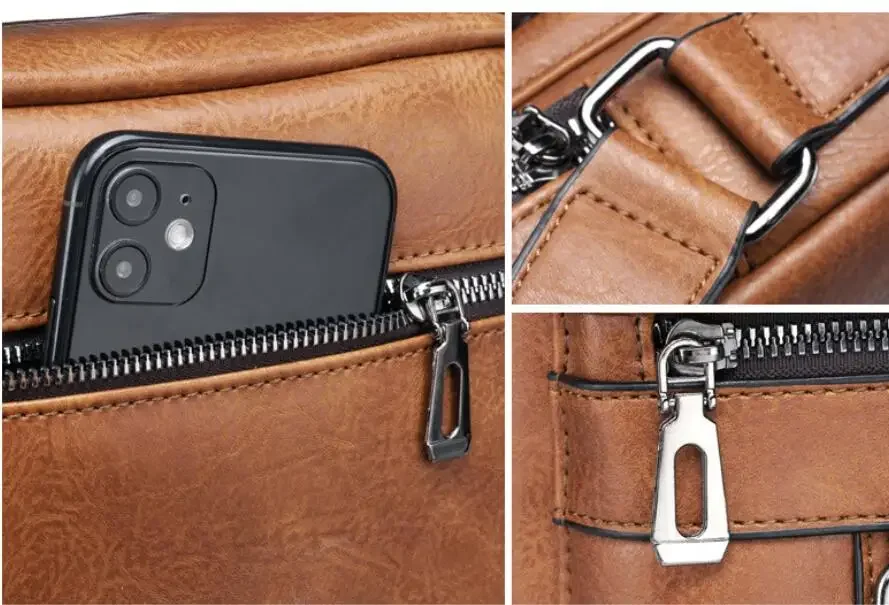 2021 ใหม่กระเป๋าMessengerผู้ชายยี่ห้อDesigner PUหนังRetroกระเป๋าสะพายขนาดใหญ่Manกระเป๋าถือกระเป๋าเป้สะพายหลังSac à Main