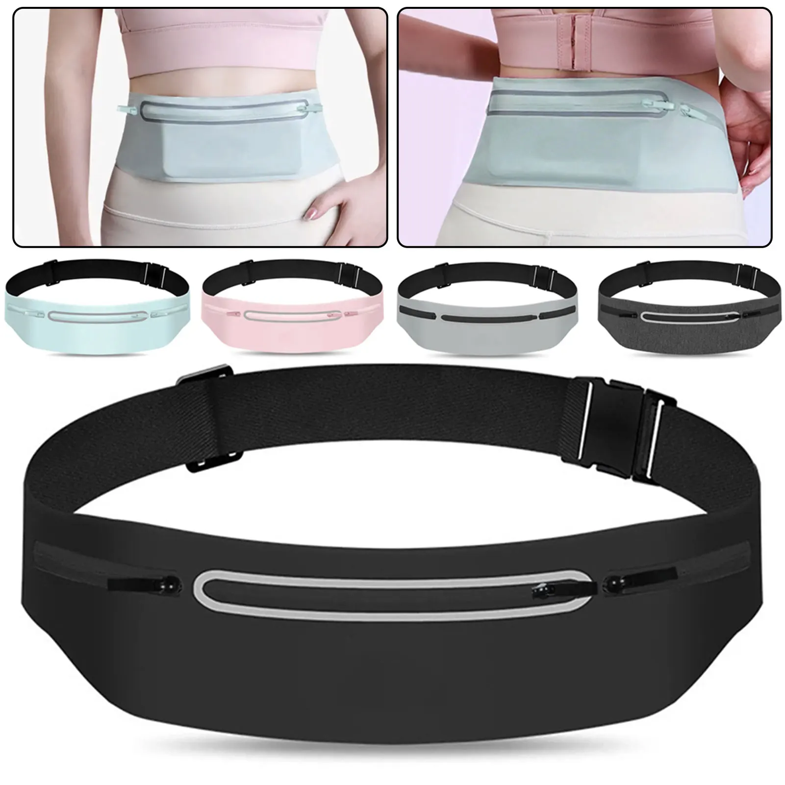 Pacote de cintura de corrida à prova dwaterproof água cinto ajustável das mulheres dos homens magro sacos de corrida portátil outside jogging ginásio esportes bolsa do telefone celular
