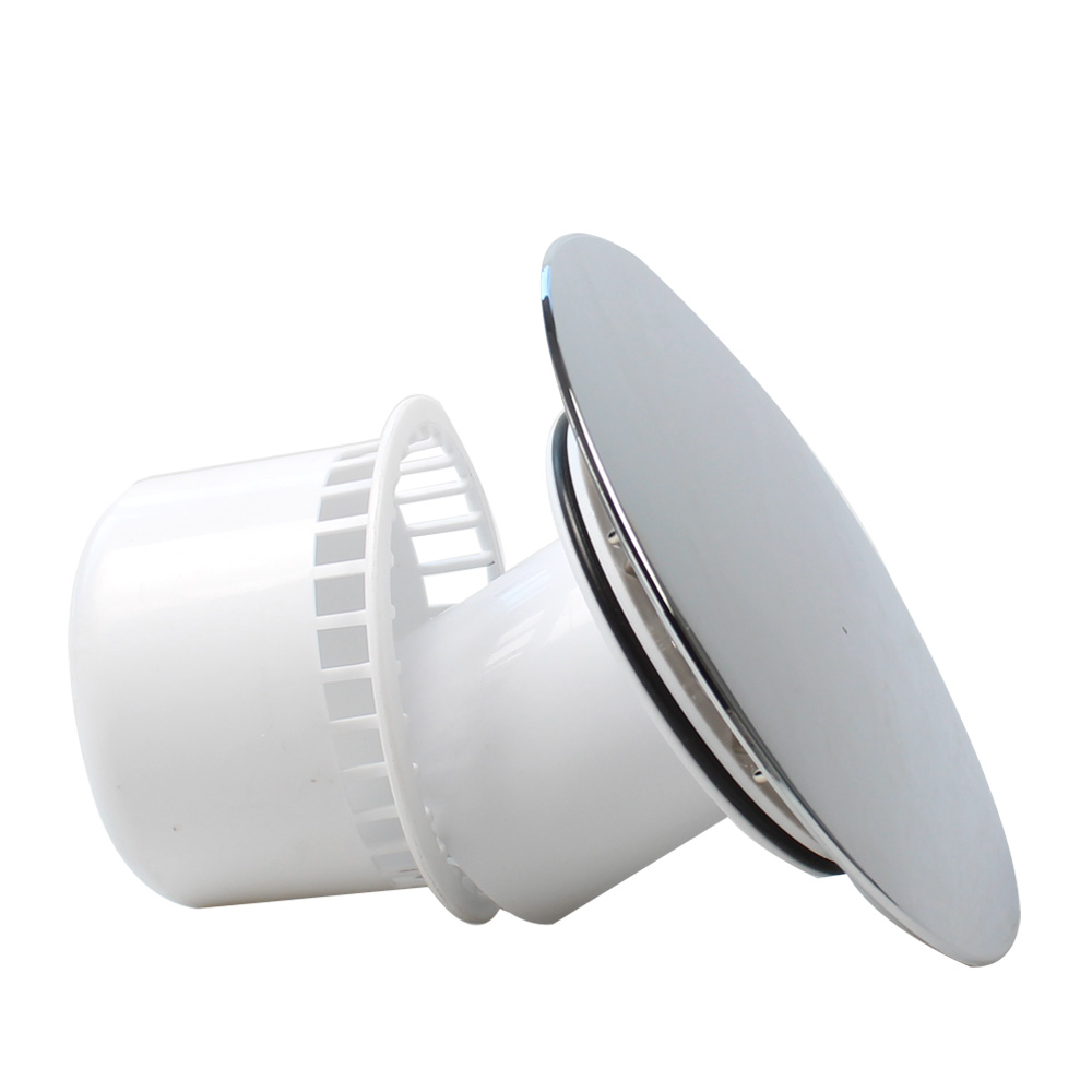Talea Plastic Chrome Plating Sink Strainer Cover Lid With Inner Basket And Rubber Gasket QS427C004