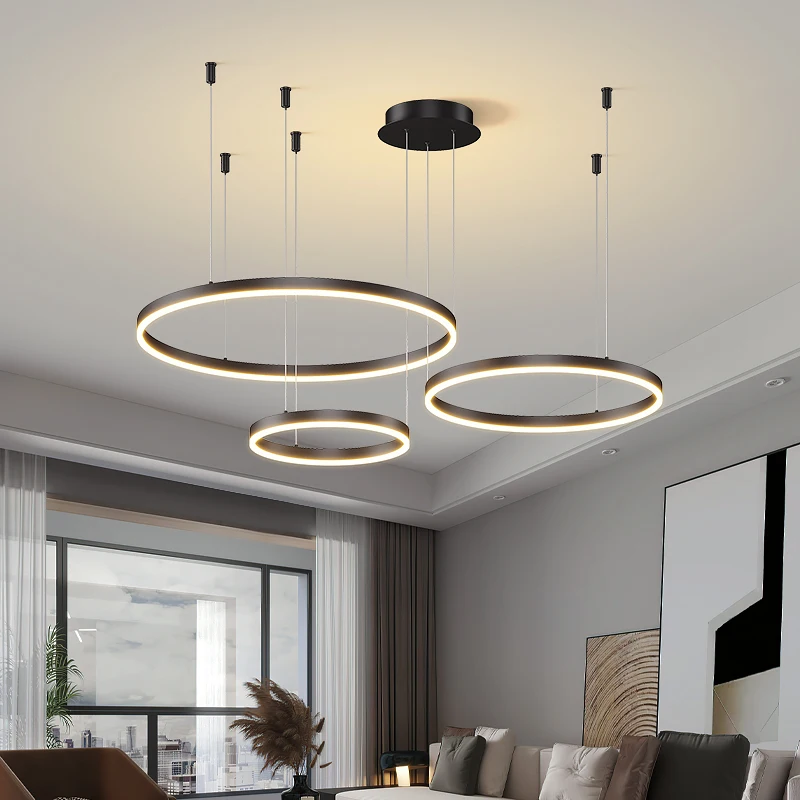 Đèn Led Hiện Đại Ốp Trần Đèn Chùm Tròn Vòng Đèn Chùm Sống Phòng Ngủ Phòng Ăn Chiếu Sáng Nhà Chiếu Sáng Trong Nhà Trang Trí Đèn Chùm