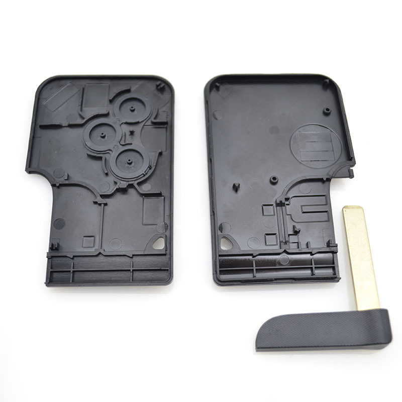 Apktnka 車リモートカードキーシェル Fob ケースルノーメガーヌ風光明媚な 2 クリオ 3 ノーカットブレード 3 ボタン