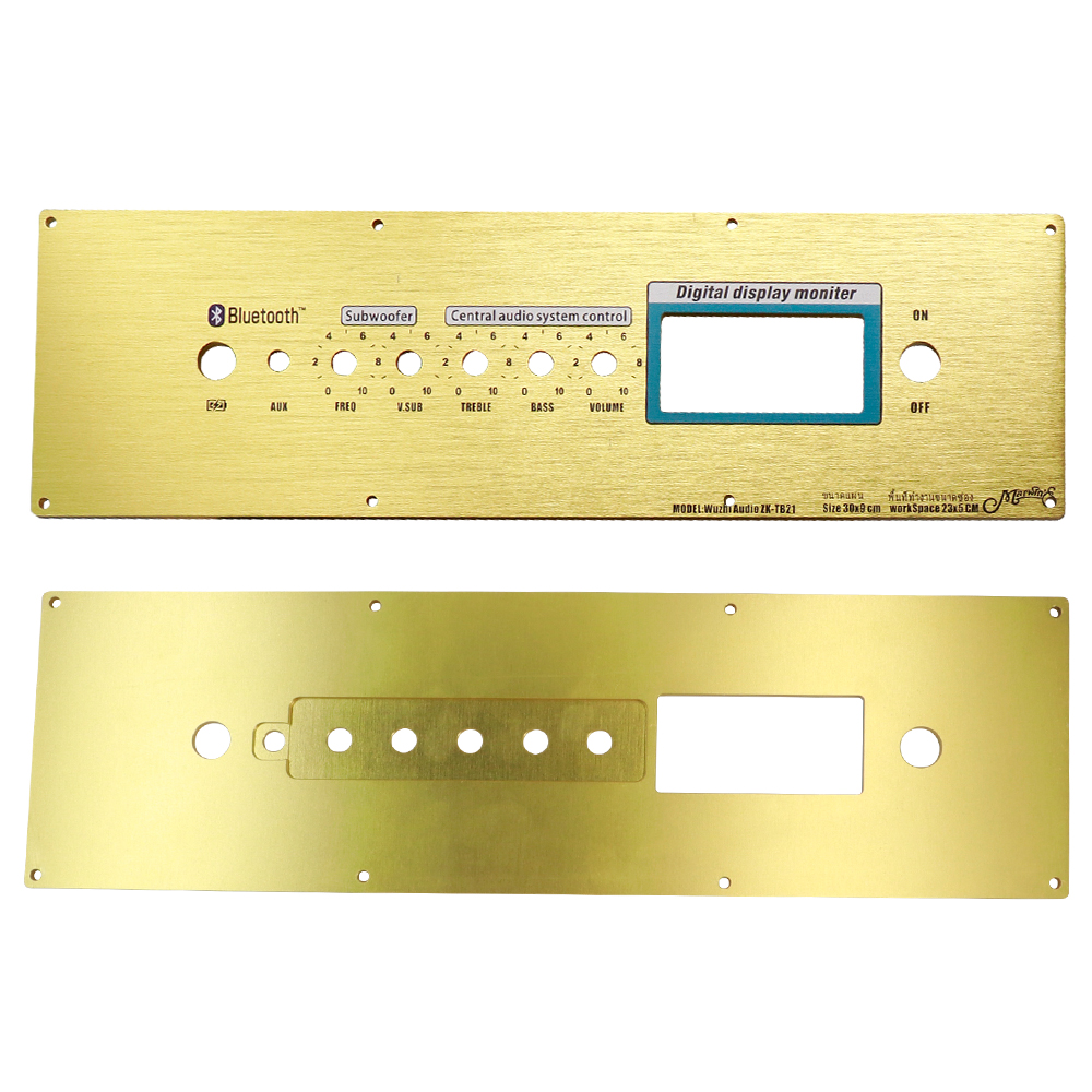 ZK-TB21 Bluetooth Verstärker Panel Kit mit Lautstärkeregler Digital Display Aluminiumlegierung Frontplatte DIY Audio Teile