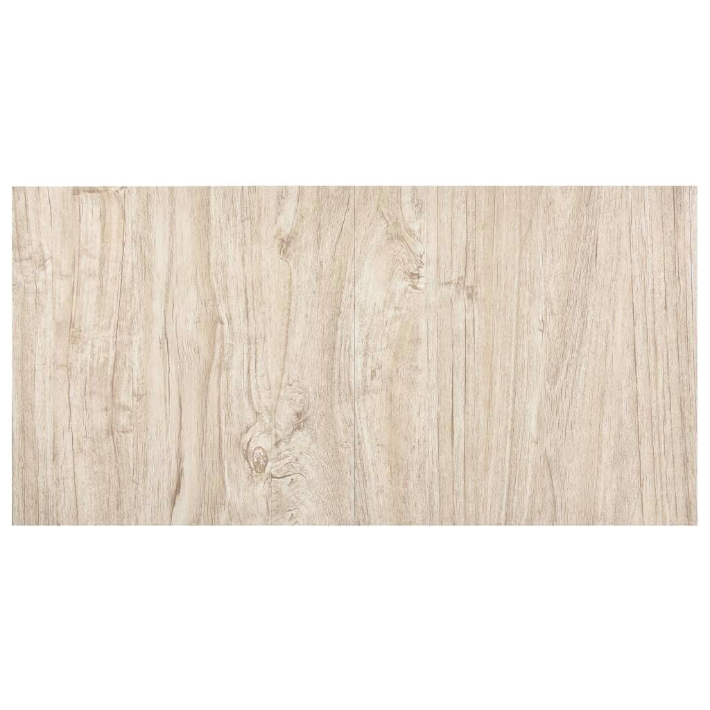 Self-Adhesive Light Brown PVC Flooring Planks - 20 pcs, 1.86 m² | Easy Install Luxury Vinyl Tiles