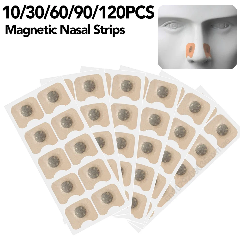 10/30/60/90Pcs Nose Breathing Patches Magnetic Suction Iron Nasal Strips Increase Air Improve Sleep Quality Reduce Snoring Tools