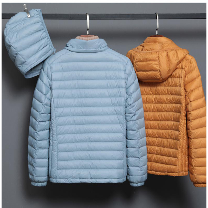Frauen Weiche und Leichte 90% Ente Unten Jacke Hohe Qualität Frühling Outwear Hut Abnehmbare Puffer Mantel Weibliche Top Kleidung