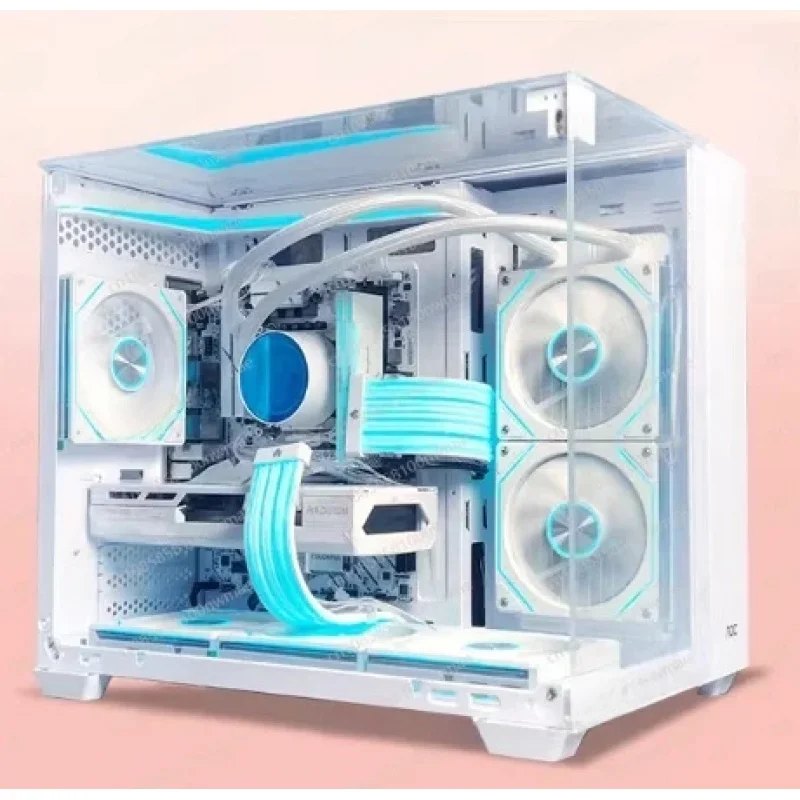 2025 Nuevo estilo Core I7 14th 14700K 16G DDR5 RTX5060 PC de escritorio para juegos con torre media ATX y ventilador para uso comercial
