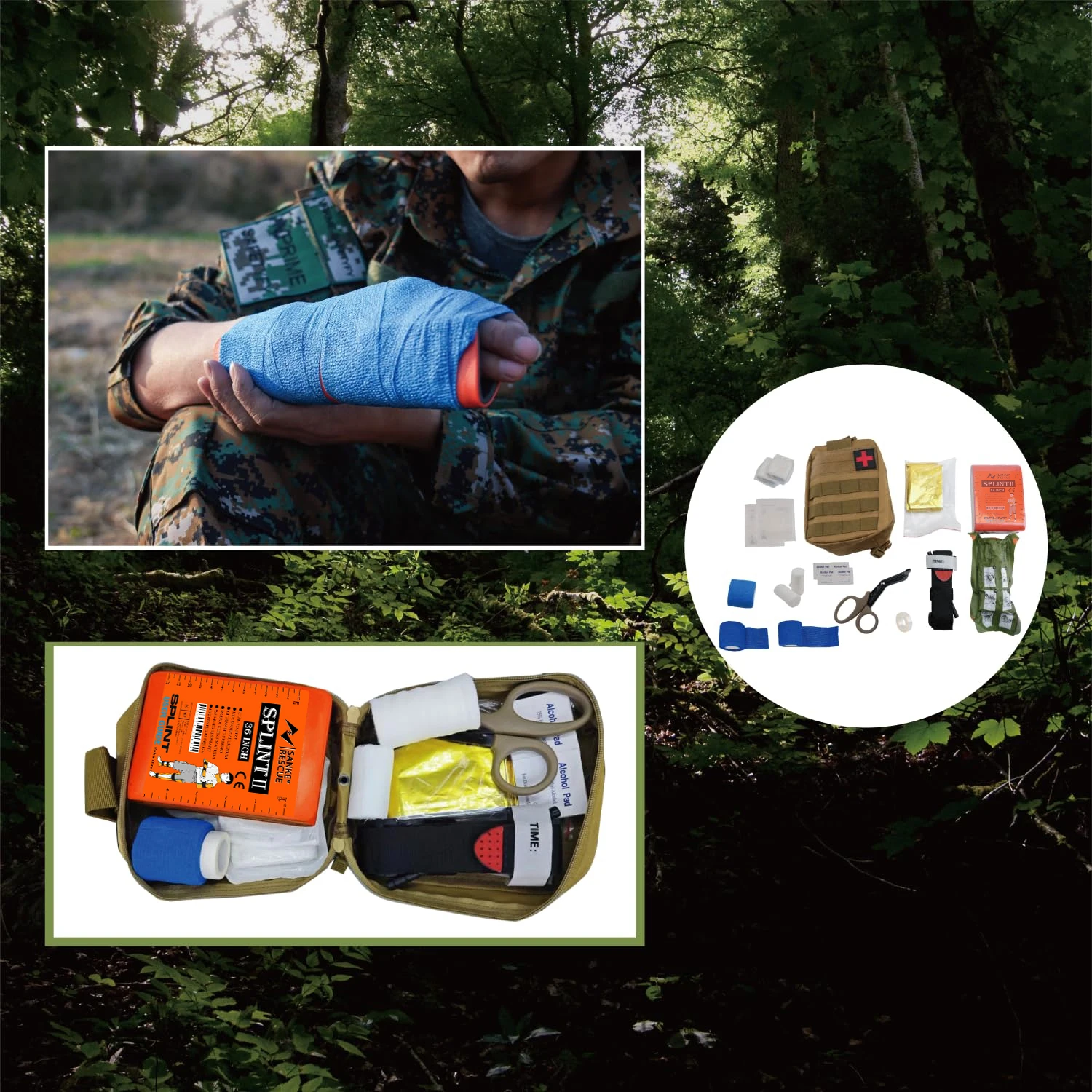 First Aid Splint 36/18 "X4.3" SANKE RESCUE ข้อมือ Thumb สนับสนุนรั้ง Tendonitis โรคข้ออักเสบ ifak Protector GUARD ขวาซ้ายมือ