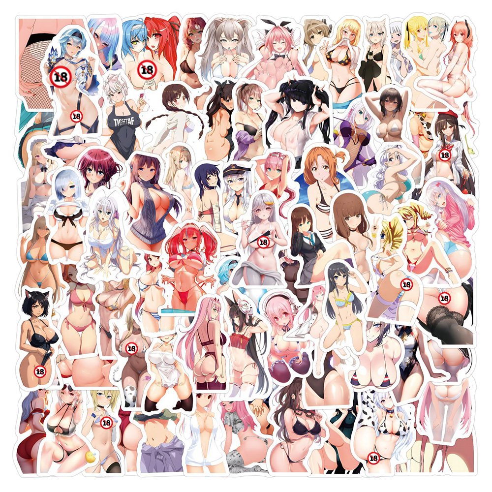 10/30/50/120 個かわいいアニメセクシーガール落書きステッカー防水デカールギター荷物ノートブック電話スケートボードカップステッカー