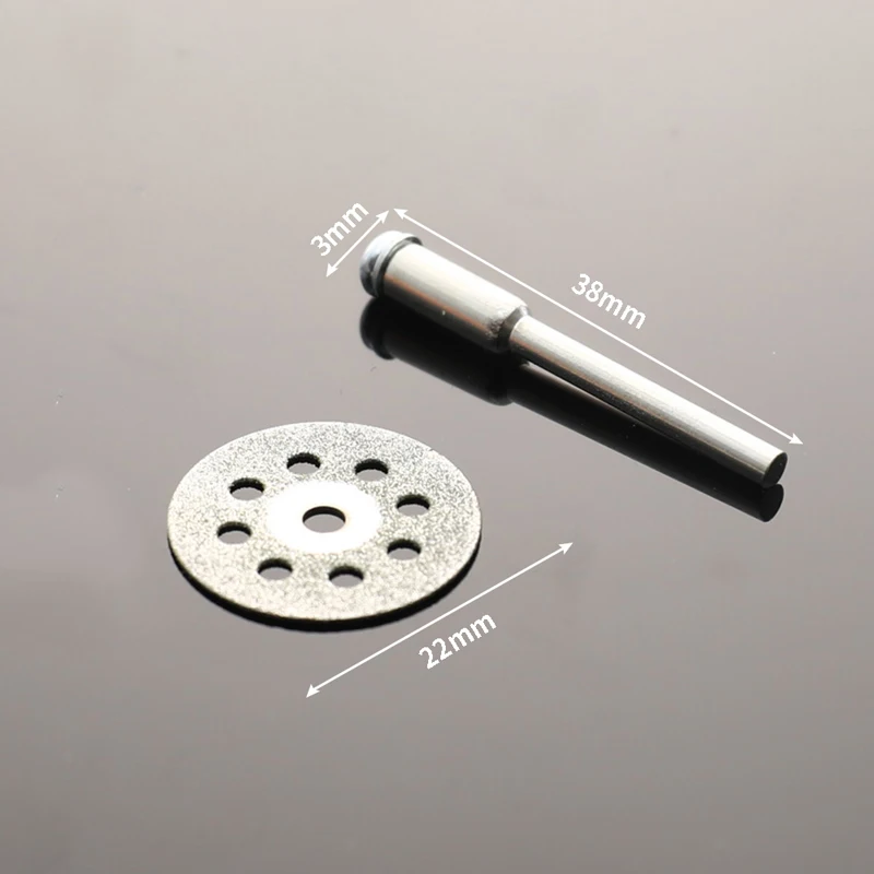 Discos de corte de diamante, juego de hojas de sierra de Metal, HSS, Mini hoja de sierra Circular para herramientas rotativas, ruedas de corte de resina, Diamante 22mm