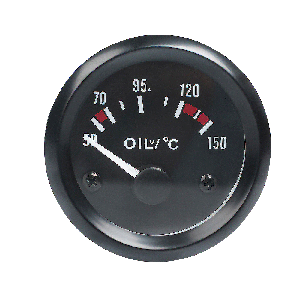 Xe Đo 12V Ô Tô Xe Máy Đo 2 "52Mm Nhiệt Độ Nước Dầu Nhiệt Độ Ép Dầu Nhiên Liệu Vôn Dầu báo Chí Kg Ampe Kế Đo Vỏ Đen