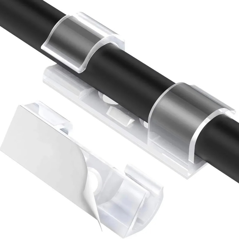 20 to 60Pcs Cable Management Clips Wire Holder Set Uses for USB Data Charging Cables Wall Mount Spool Organizer