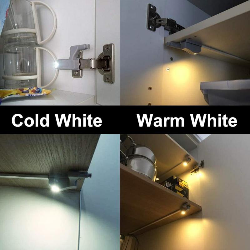 10-1pc led lâmpada de dobradiça interna sem bateria sob luzes do armário guarda-roupa sensor luzes quarto cozinha armário noite lâmpada