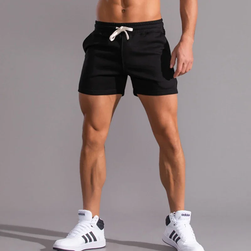 Summer Casual Shorts, мужские дышащие пляжные шорты из 100% хлопка, удобные спортивные шорты для фитнеса, баскетбола, мужские бермуды