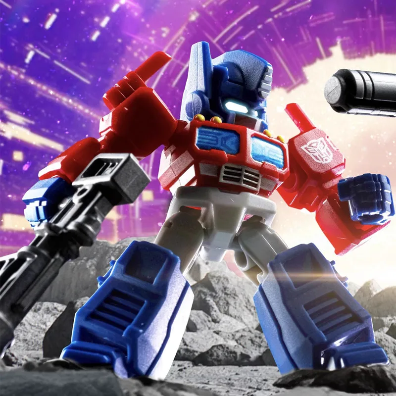 1/12 Stuks Mini Transformator 5.5 Cm Optimus Prime Bumblebee Megatron Thundercracker Robot Action Figure Bouwsteen Splicing Speelgoed