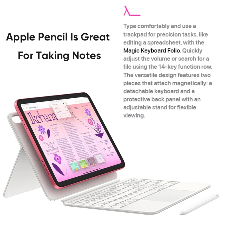 Apple iPad 10. Generacji A14 Bionic Chip 10.9 ''wyświetlacz ciekłej siatkówki 64GB Wi-Fi 6 12MP identyfikator dotykowy z pojedynczą kamerą 2022