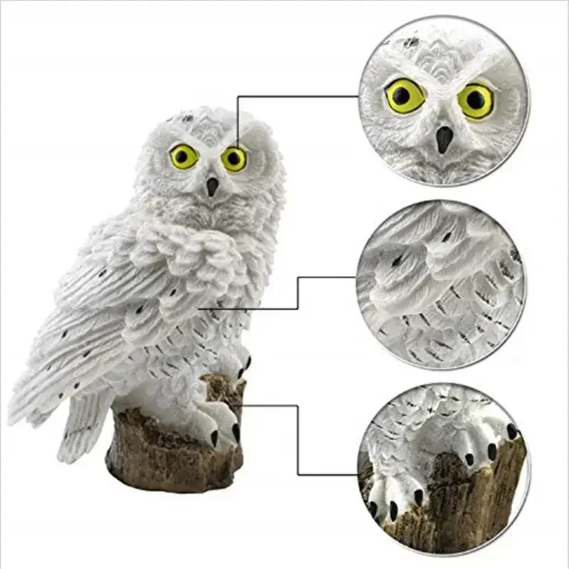 Lampe solaire d'extérieur LED en forme de hibou, luminaire décoratif d'extérieur, idéal pour une pelouse, une décoration de jardin ou une noël, étanche