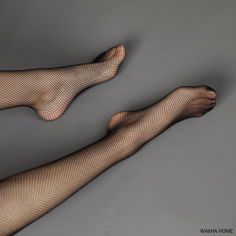 섹시한 검은 Fishnet 미끄럼 방지 스타킹 여성 속이 빈 꽉 높은 무릎 레이스 여성 긴 스타킹 새로운