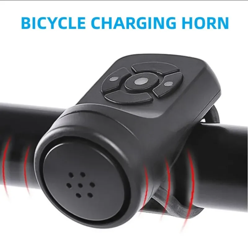 Sino elétrico de bicicleta, buzina de carregamento usb, mtb, anel de segurança de aviso para mountain bike, à prova d'água, acessórios de ciclismo