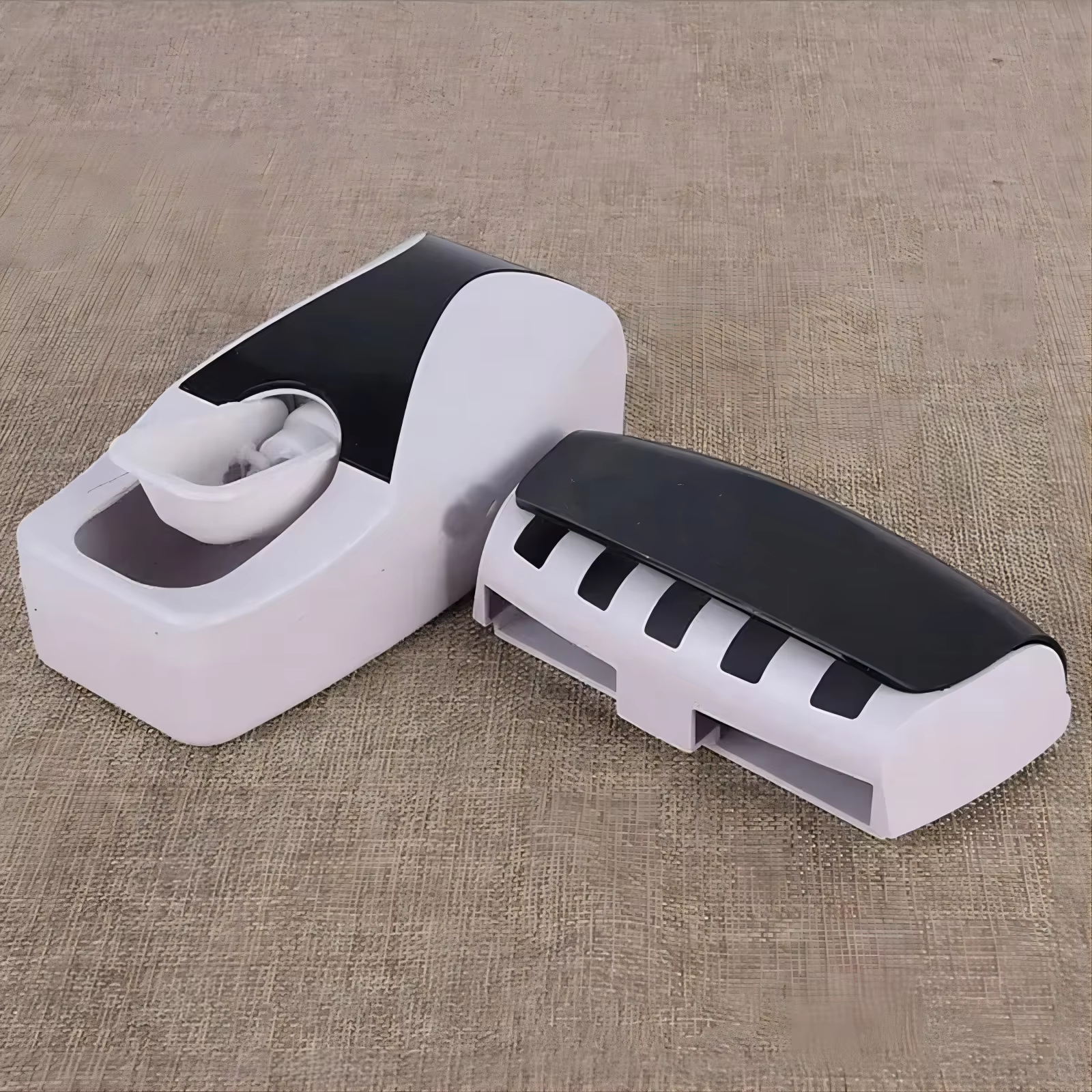 自動壁掛け歯ブラシディスペンサー,歯ブラシホルダー,防塵,バスルームアクセサリーセット,絞り器,2個
