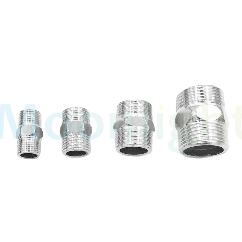 Hex Nipple Union 304 สแตนเลสสตีลท่อเชื่อมต่อ Coupler น้ํามัน 1/8 "1/4" 3/8 "1/2" 1 "BSP ชายชายด้าย