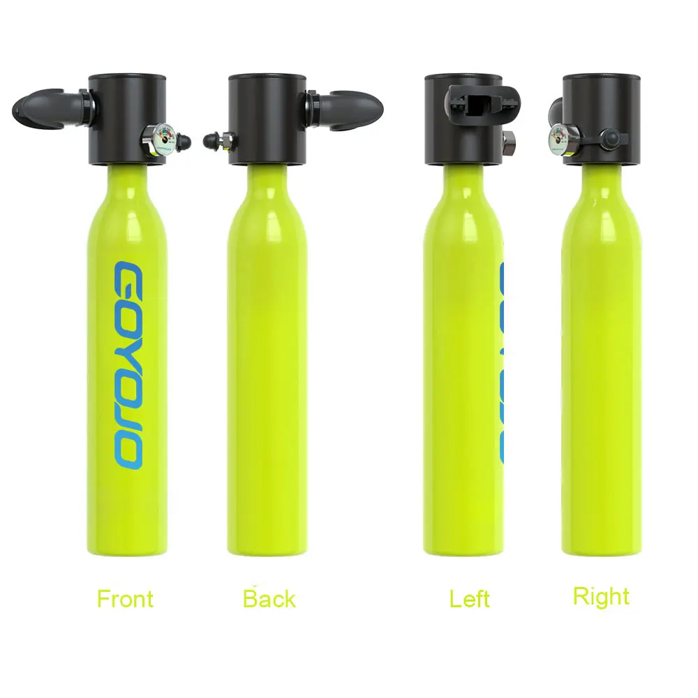 Mini Scuba Tank Attrezzatura per immersione Bombola per immersione subacquea Gonfiatore 0.5L Serbatoio di ossigeno per esterni 5-10 minuti Pesca subacquea
