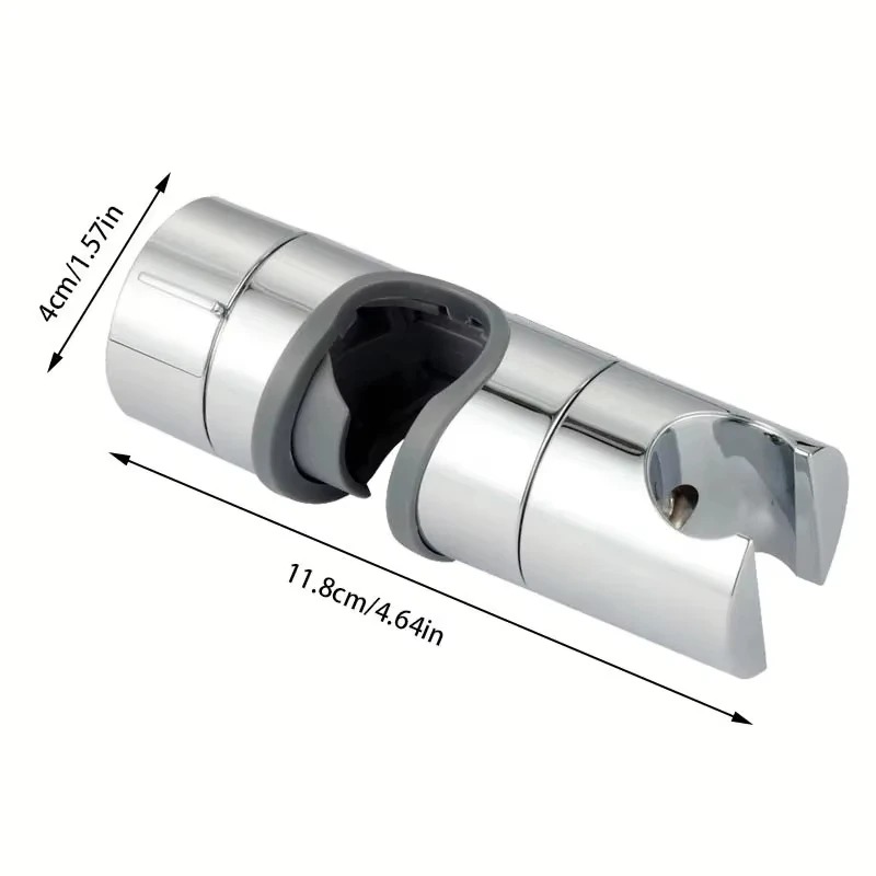 Suporte universal para cabeça de chuveiro, ajustável, 18 ~ 25mm, abs, cromado, suporte para trilho de chuveiro, acessórios de banheiro, suporte de montagem de chuveiro, 1 peça