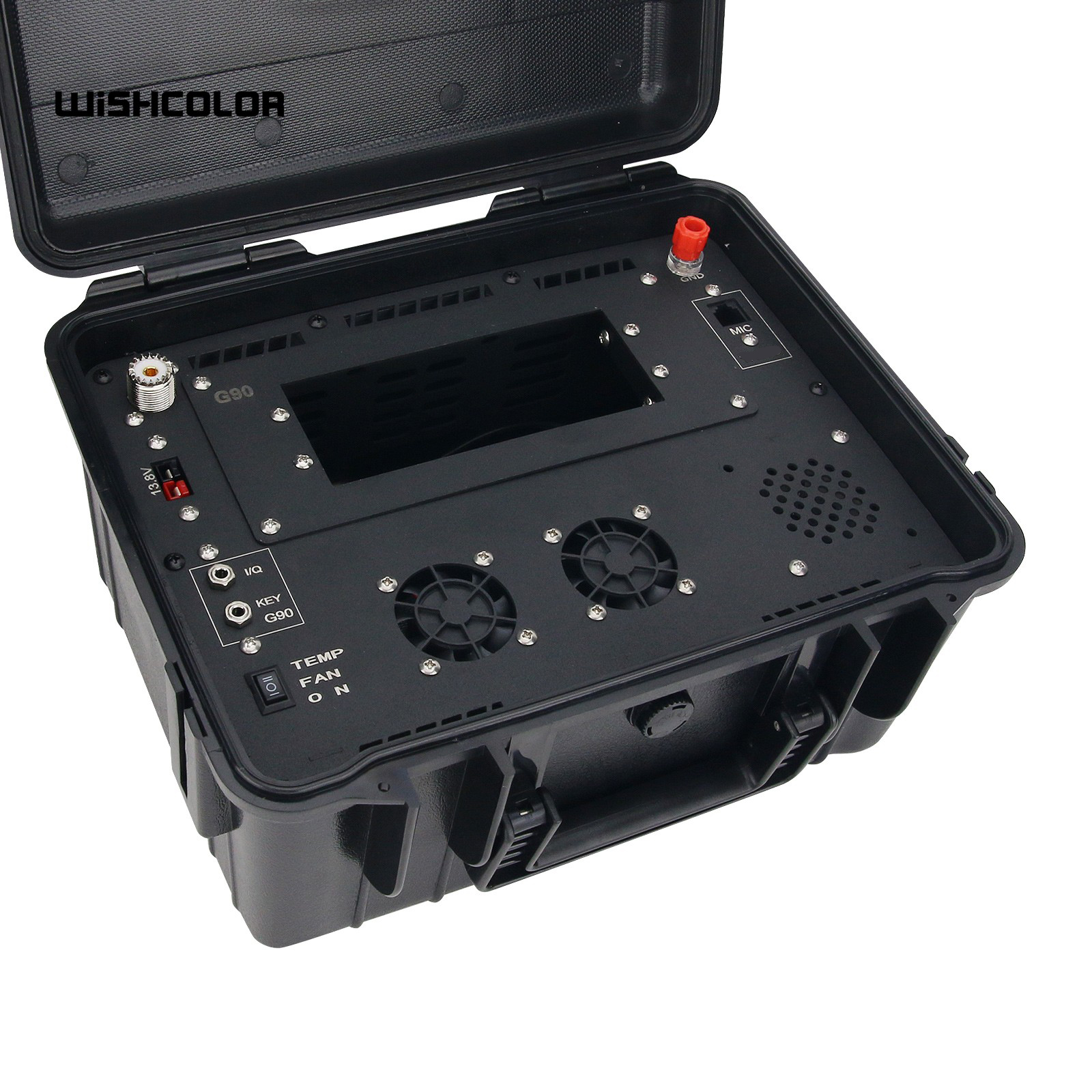 Hamgeek Wasserdichte Sicherheits-Aufbewahrungsbox für den Außenbereich, tragbare Transceiver-Box für Xiegu G90 TFM-300DR/6000R
