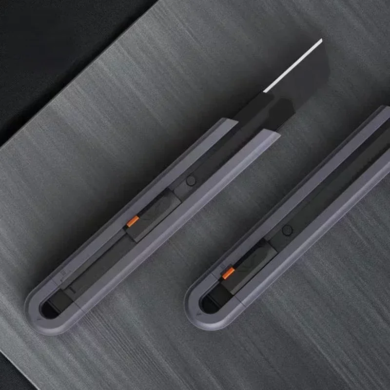 Mini cuchillo de utilidad multifunción, hoja de acero al carbono, bloqueo de seguridad, bolsillo elástico, cortador de papel profesional, herramienta Manual para el hogar