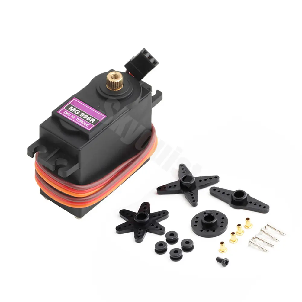 Servos numériques MG995 MG996, 4 pièces/lot, 13KG 15KG, tout engrenage métallique pour voiture JR modèle RC hélicoptère bateau Arduino UNO, bricolage, vente en gros