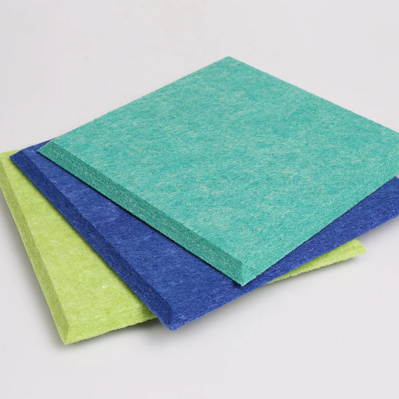 100% เส้นใยโพลีเอสเตอร์300*300มม. แผงอะคูสติกตกแต่งผนังกันเสียงและกันไฟ