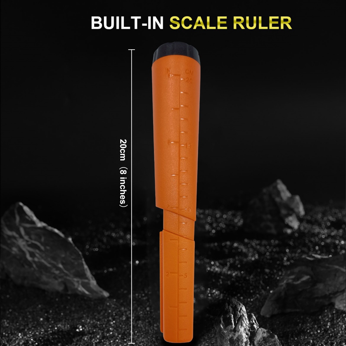Treasure Hunter GT110 Handheld Metal Detector Pinpointer Probe Anti-scratch Pinpointing Waterproof 360 Degree Scan