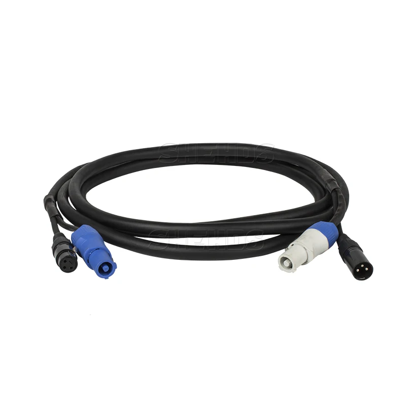 Kabel Powercon DMX o długości 3 metry / 2 metry, wtyk Powercon, linia zasilająca, akcesoria oświetleniowe do sceny, wesela, DJ, dyskoteki, SHEHDS