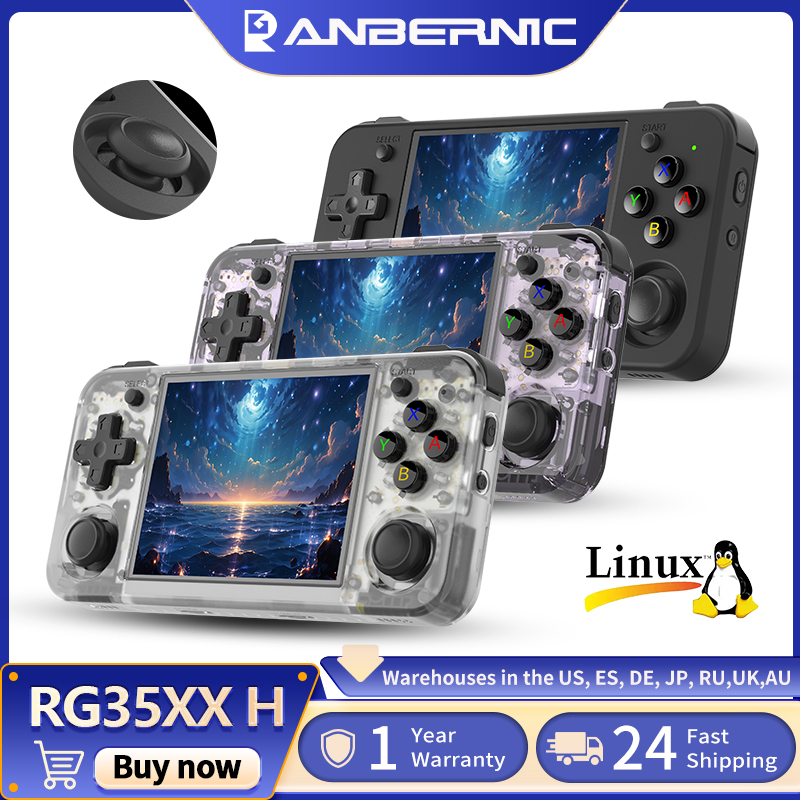Anbernic RG35XX H Handheld Game Console 3.5'' IPS Screen H700 Linux 64-bit Retro Gaming Player WIFI Bluetooth HDMI Out Kids Gift