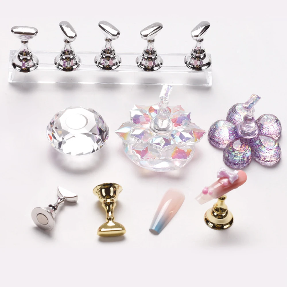 1Set Tablero Magnético Para Práctica De Uñas - Estilo Ajedrez Clásico Y Cartoon Soporte Para Punta De Uñas Acrílicas Para Exhibición De Herramientas De Arte De Uñas DIY Para Hogar