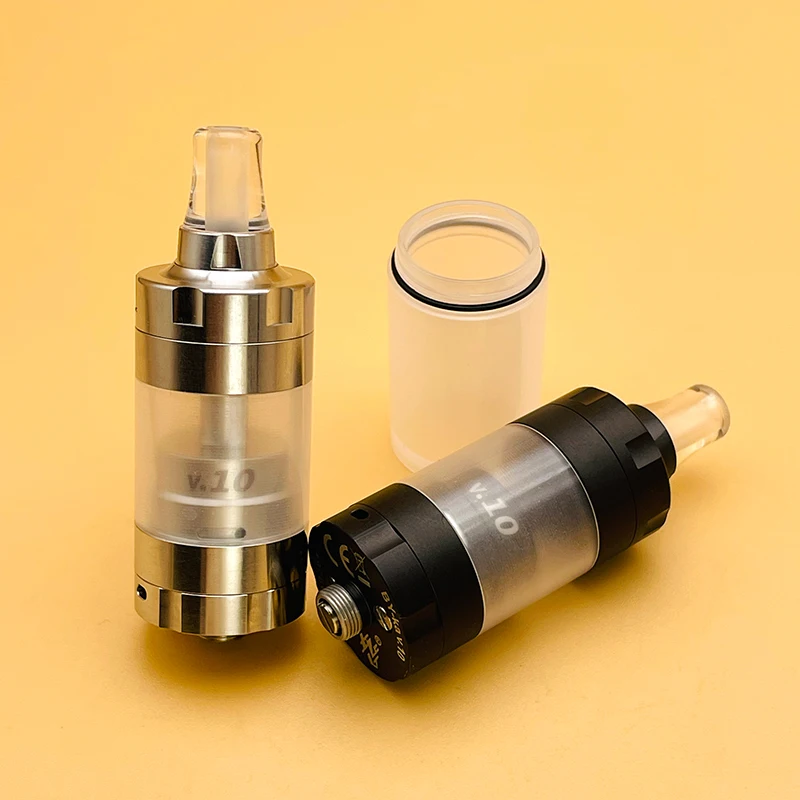 Atomizador DSX BY-Ka V10 MTL RTA, 5ml, 22mm, 316ss, llenado superior, tanque Vape reconstruible de bobina única con pines AFC de 1,2mm, 1,4mm y 1,7mm