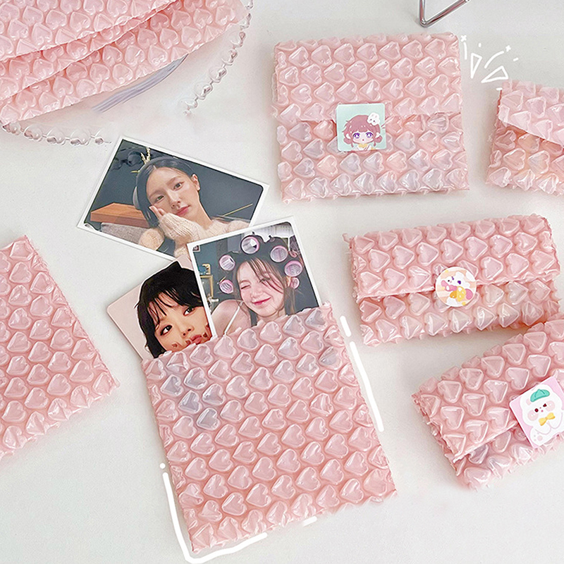 10Pcs Pink Heart Bubble Mailer Bag Packaging Small Business Supplies Shockproof Padded Envelopes Mail Packaging Bags