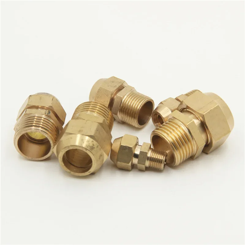 Accesorios para tuberías de cobre, 1 / 8 ", 1/4", 3 / 8 ", 1/2", Rosca externa 6 mm, 8 mm, 10 mm, 12 mm, Accesorios para tuberías de aire acondicionado
