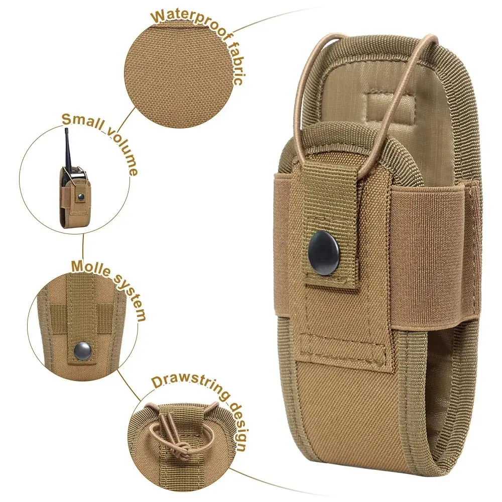 Bolsa táctica para Walkie Talkie y Radio, riñonera para revista, paquete de soporte para Airsoft, caza, Camping, funda para interfono, 1 ud.