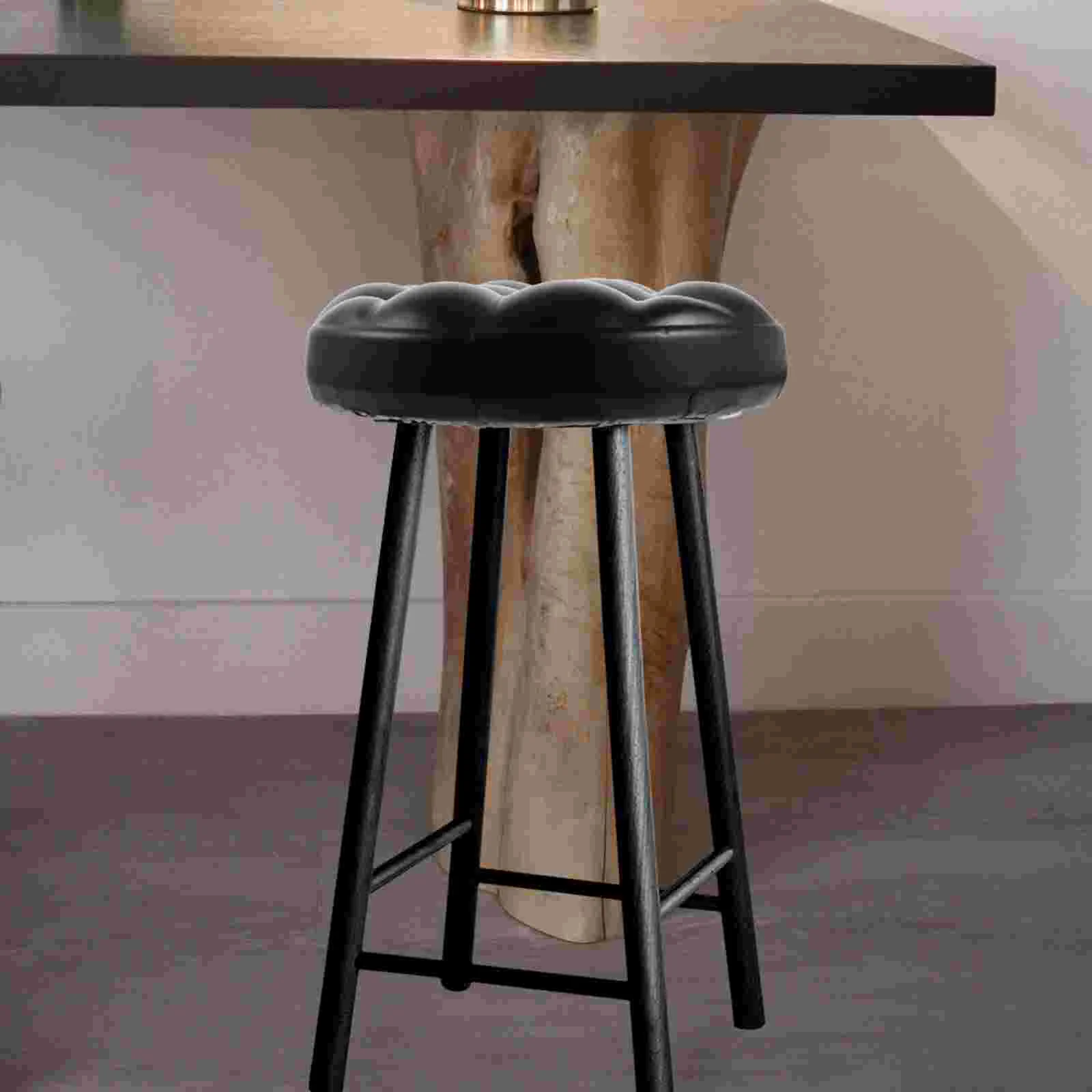 8Pcs Bar Stool Seat Panel Round Replacement Cushion For Chair Swivel Padded Surface PU Dining Chair Counter Stool Seat Panel