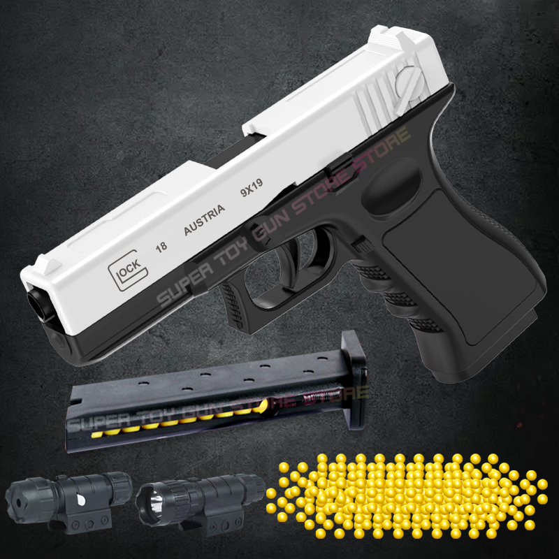 2025. Полностью черный игрушечный пистолет G18, мягкий пистолет из пенопласта с ручной загрузкой CS, игра для стрельбы на открытом воздухе, пневматический пистолет для взрослых, игрушечный пистолет