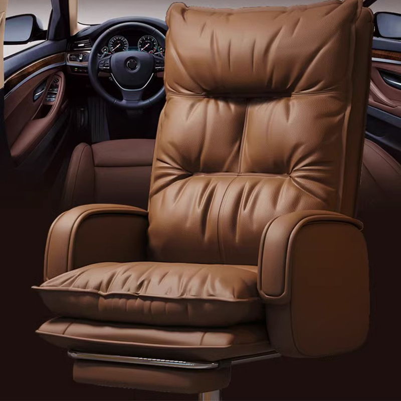 Cadeiras de escritório ajustáveis móveis Cadeira ajustável de couro executivo, Mobiliário de escritório