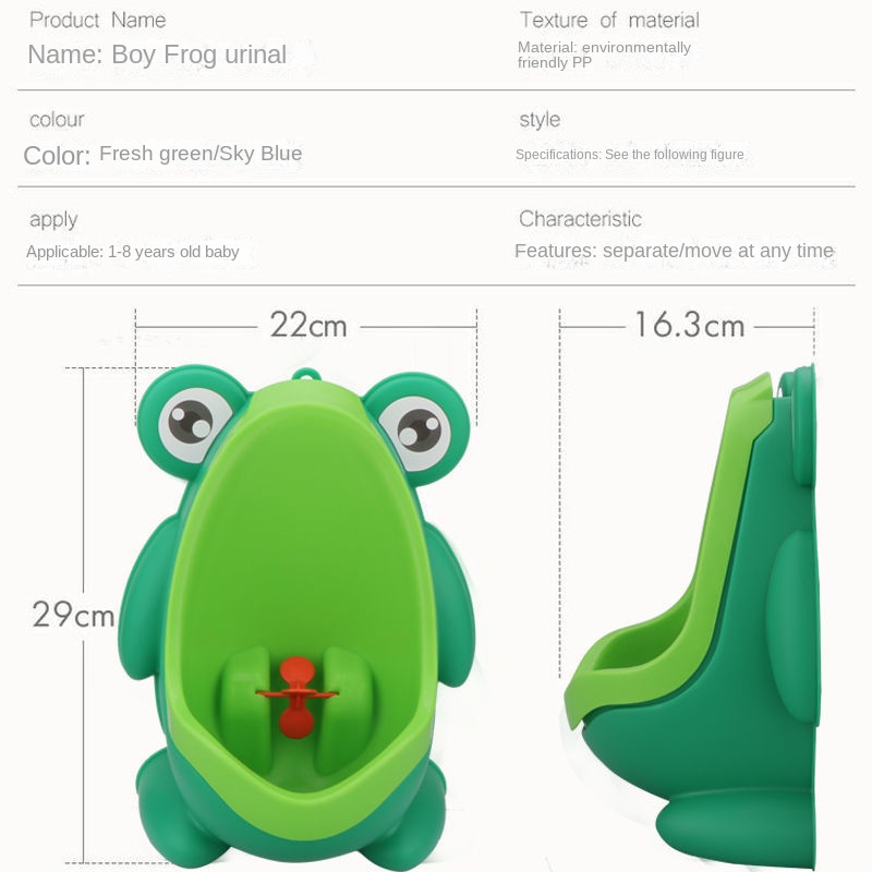 Clearance_Baby Boys Standing Potty Cartoon Frog Shape Wall-Mounted Urinals Toilet Training Stand Vertical Urinal Potty Pee Infan