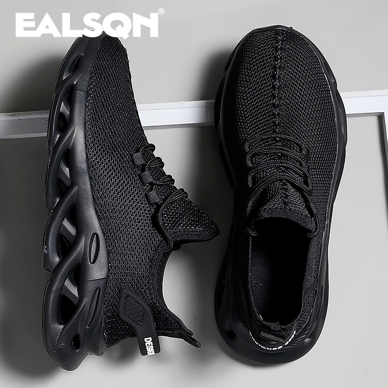 Männer Sport Laufen Schwarz Jogging Schuhe Casual Turnschuhe Braun Outdoor Atmungsaktive Mesh Frauen Licht Stoßdämpfung Schwarz Tennis