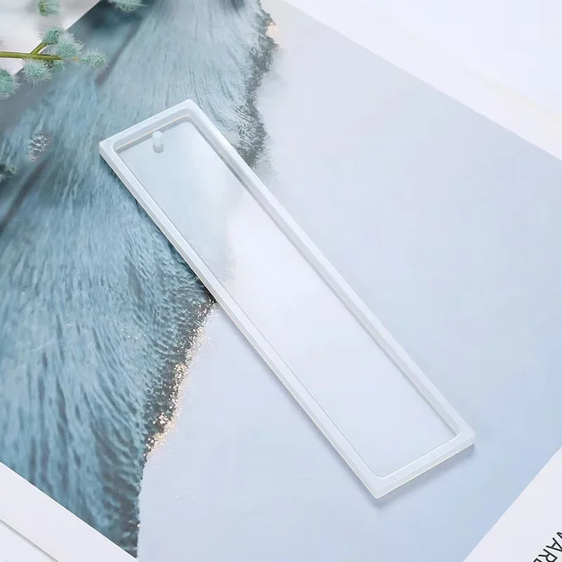 Molde retangular de resina para marcadores de silicone, faça você mesmo, molde para fazer joias de resina epóxi, artesanato diy, molde transparente de silicone