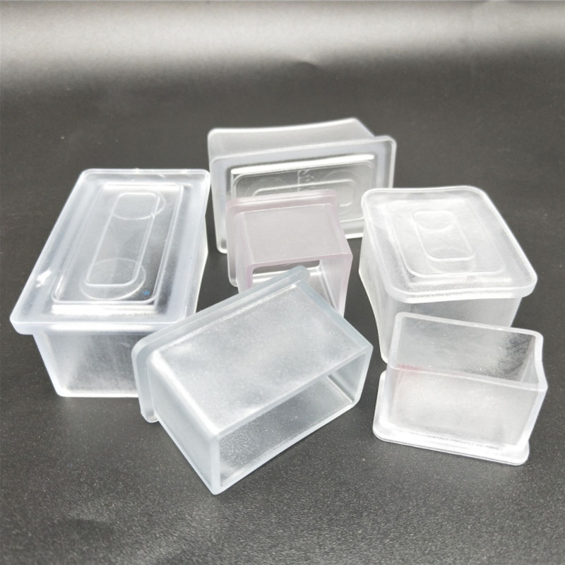 透明正方形家具足キャップ木製床傷プロテクターパッドノンスリップミュートゴム脚マット 15 × 30 ミリメートル〜 35 × 35 ミリメートル