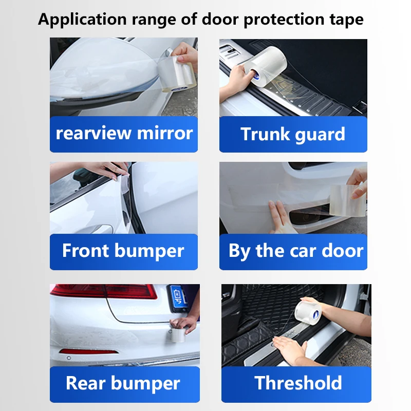 Cửa Xe Ô Tô Bảo Vệ Miếng Dán Chống Trầy Xước Trong Suốt Nano Băng Tự Động Thân Cây Xà Scuff Bảo Vệ Mép Cửa Bảo Vệ