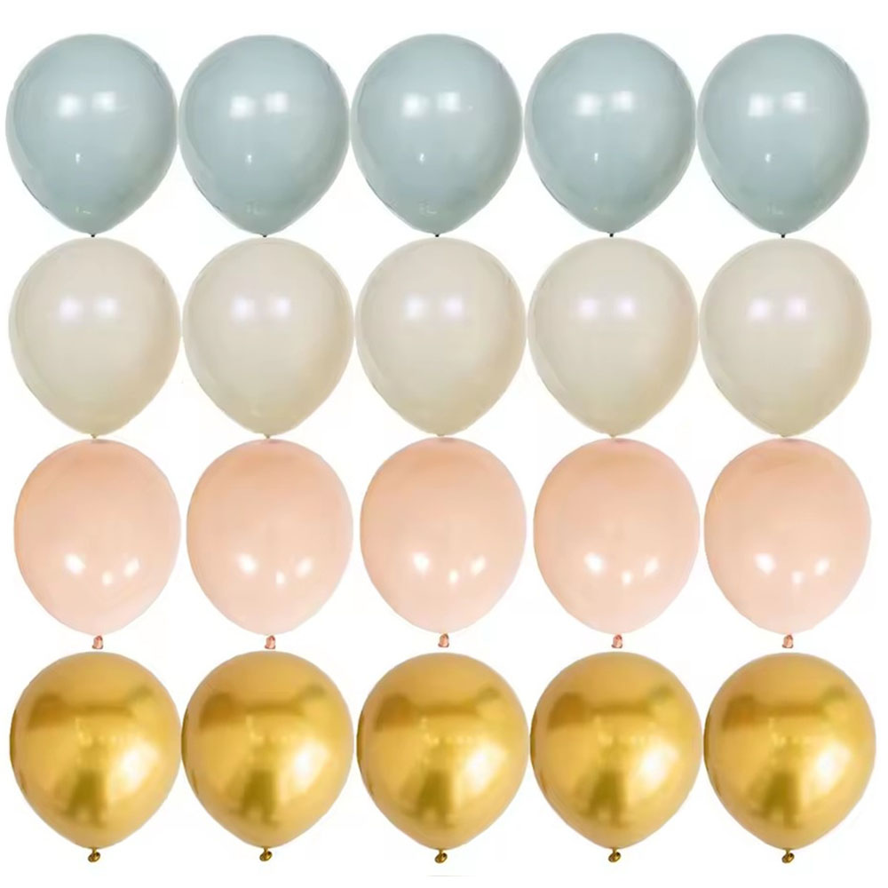 Conjunto de balões retrô de 10 polegadas, 15/20 peças, série azul vintage, balões para casamento, feliz aniversário, decoração de festa, presentes diy, suprimentos