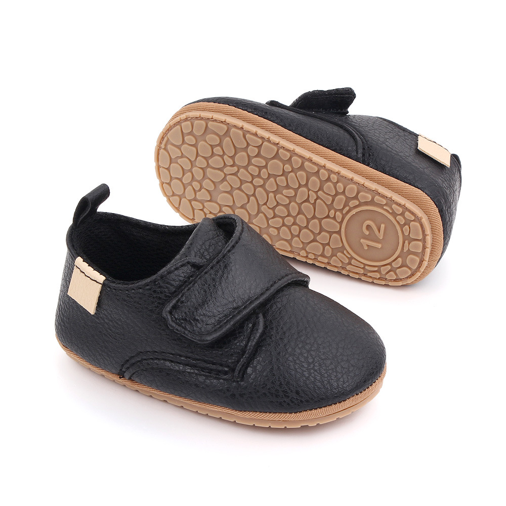 Meckior nouveau-né bébé chaussures bébé garçon fille chaussures classique en cuir semelle en caoutchouc anti-dérapant enfant en bas âge premiers marcheurs infantile fille chaussures