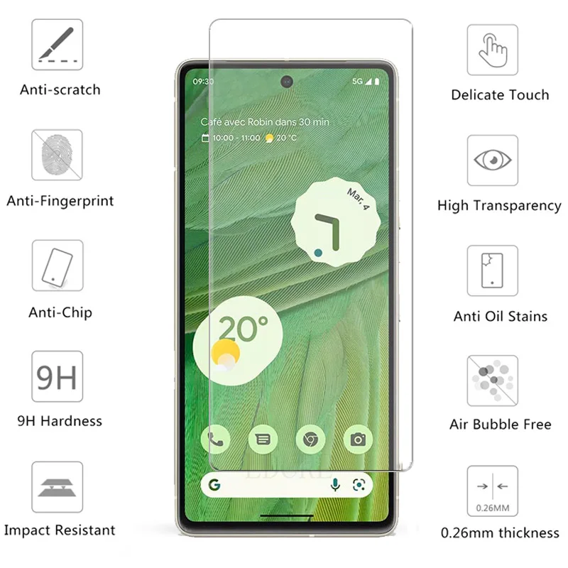 4 個強化ガラス Google ピクセル 9 8 プロ 9A 8A 7 7A 6 6A 5 4A 4 XL 3 9H 保護透明スクリーンプロテクターフィルムガラス