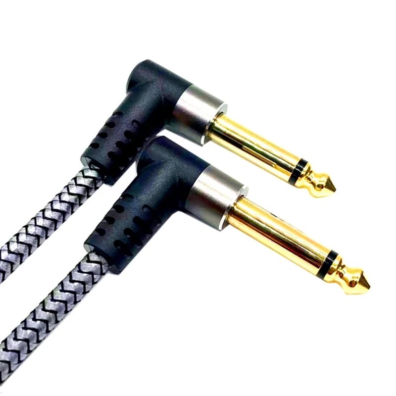 Y1UB Đàn Guitar Miếng Dán Cáp Nhạc Cụ Kết Nối Góc Bàn Đạp Ghi Ta Cáp Tác Dụng Cáp Tiếng Ồn Thấp Che Chắn Cáp Dẫn